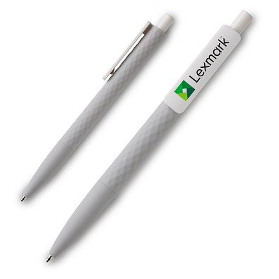 XD COLLECTION Druckkugelschreiber X3 mit Smooth-Touch, blaue Mine, grau/weiß